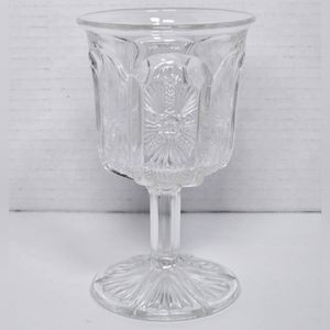 Antique 1905 Higbee Panelled Thistle Water Goblet 5.5"